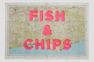Fish & Chips Sussex 83x57cm S6 - Dave Buonaguidi