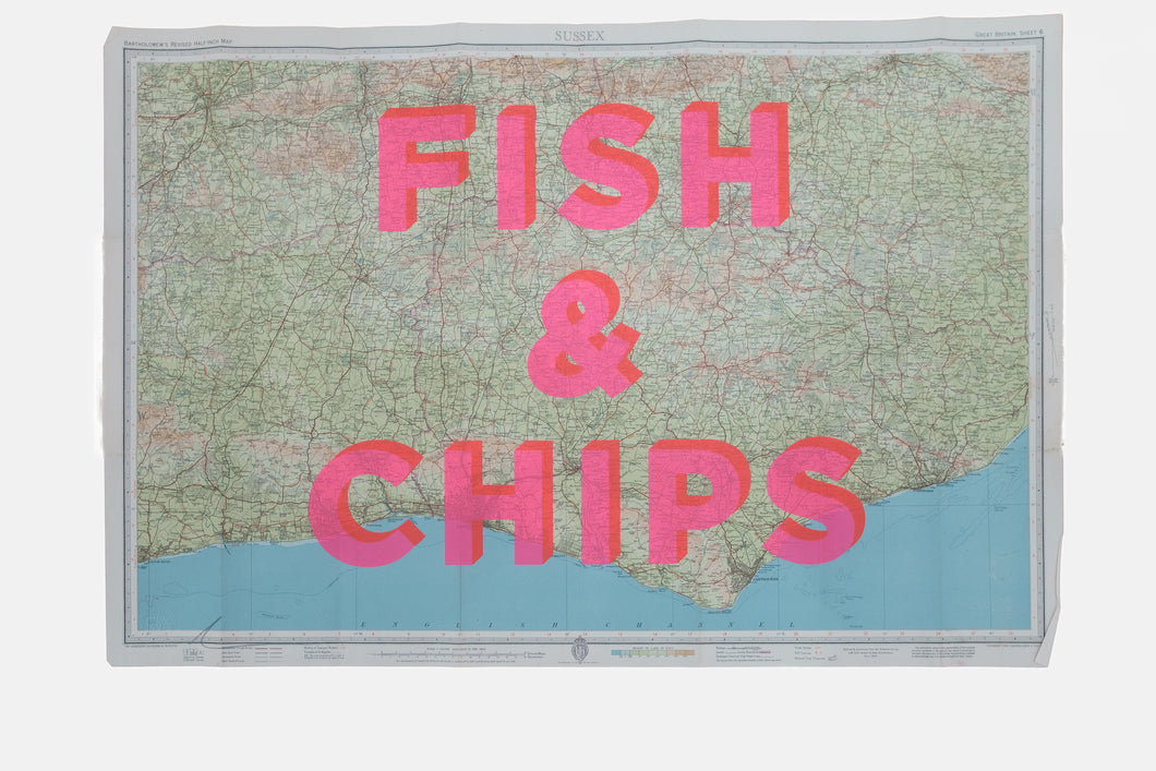 Fish & Chips Sussex 83x57cm S7 - Dave Buonaguidi