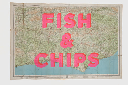 Fish & Chips Sussex 83x57cm S8 - Dave Buonaguidi
