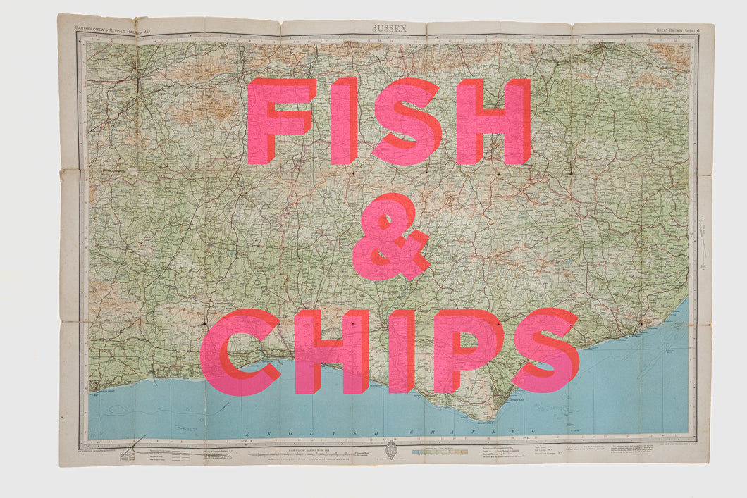 Fish & Chips Sussex 83x57cm S8 - Dave Buonaguidi