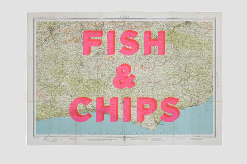 Fish & Chips Sussex 83x57cm S9 - Dave Buonaguidi
