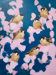 Heidi Langridge - Sparrows in Lilac