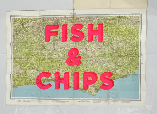 Fish & Chips Sussex 76 x 50.5cm - Dave Buonaguidi