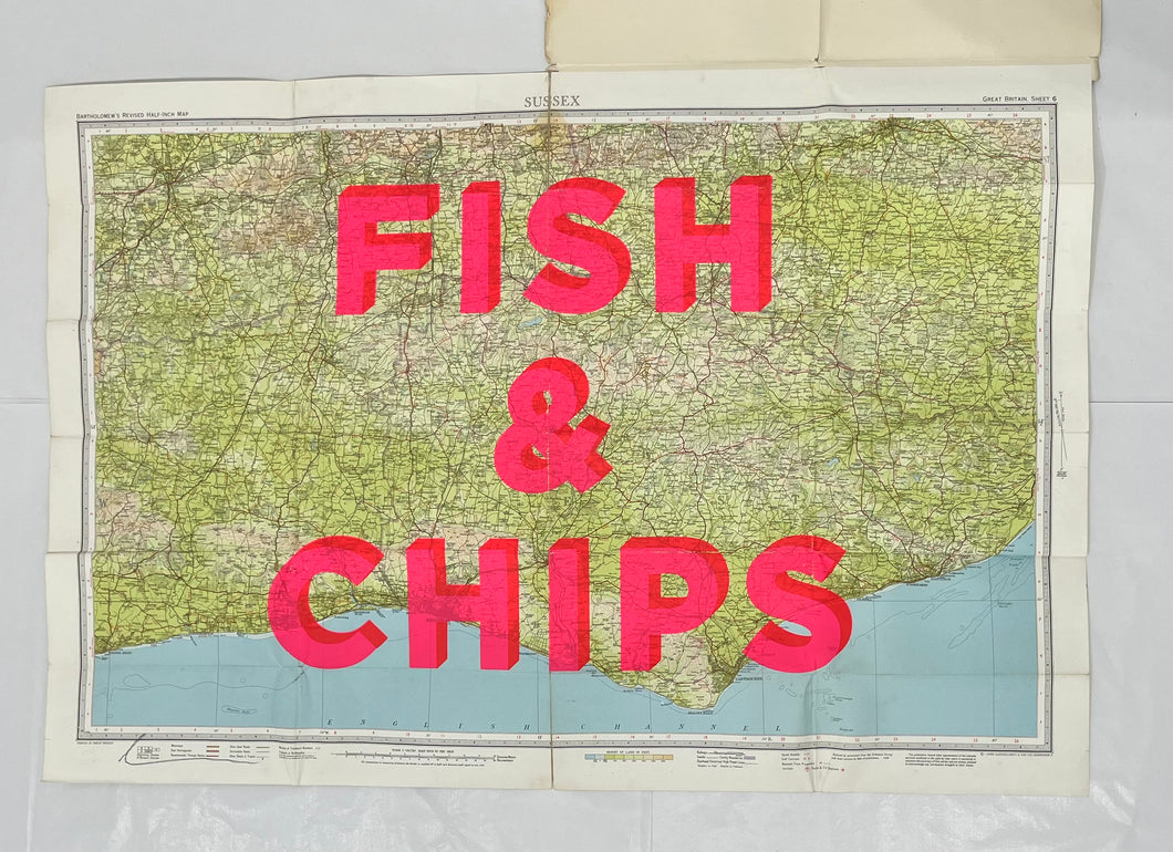 Fish & Chips Sussex 76 x 50.5cm - Dave Buonaguidi