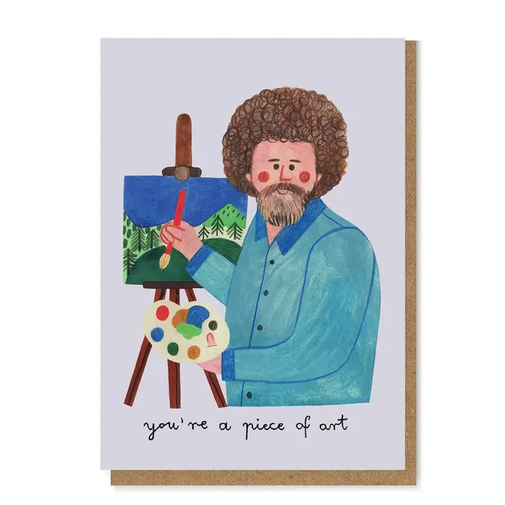 Bob Ross Greetings Card - Daria Solak