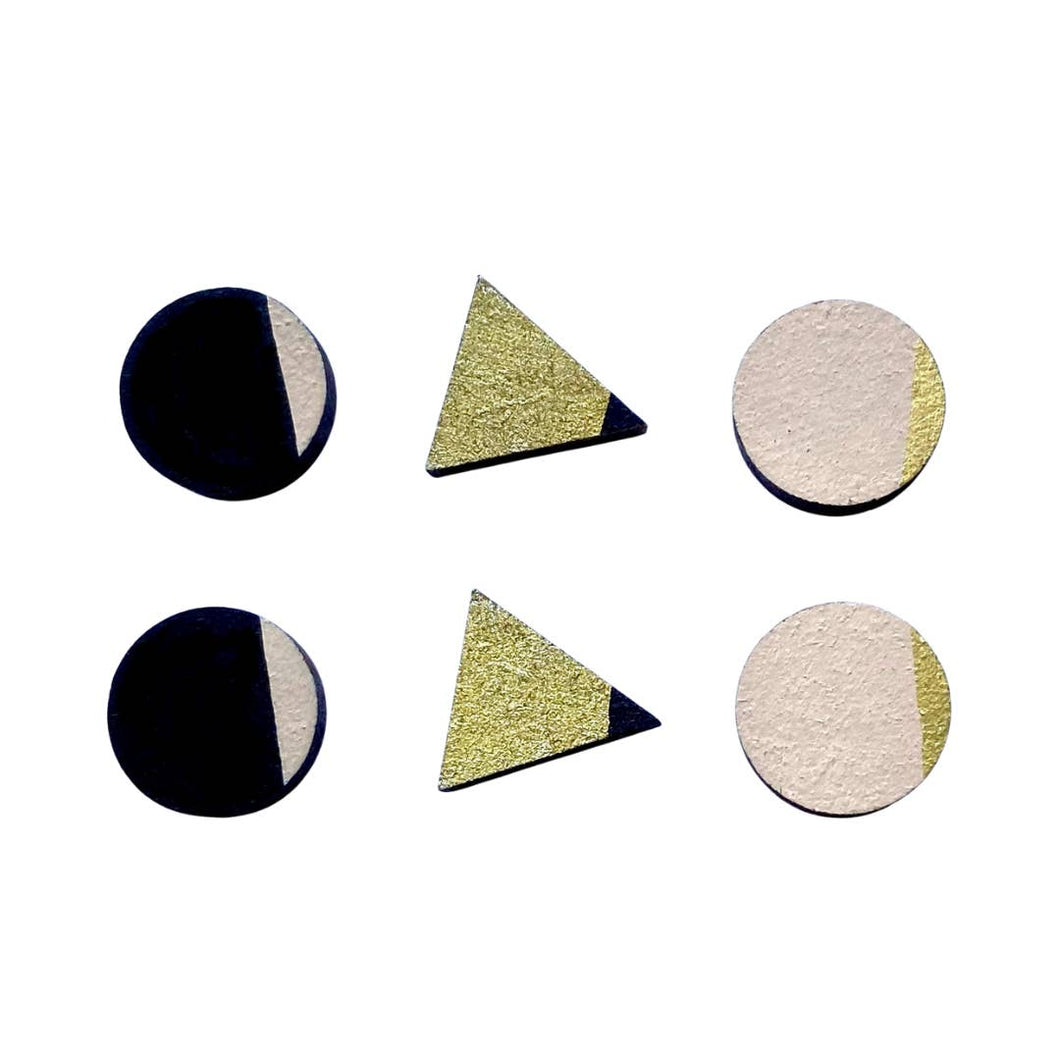 Ivy & Ginger The Staples Stud Earrings - Set of 3