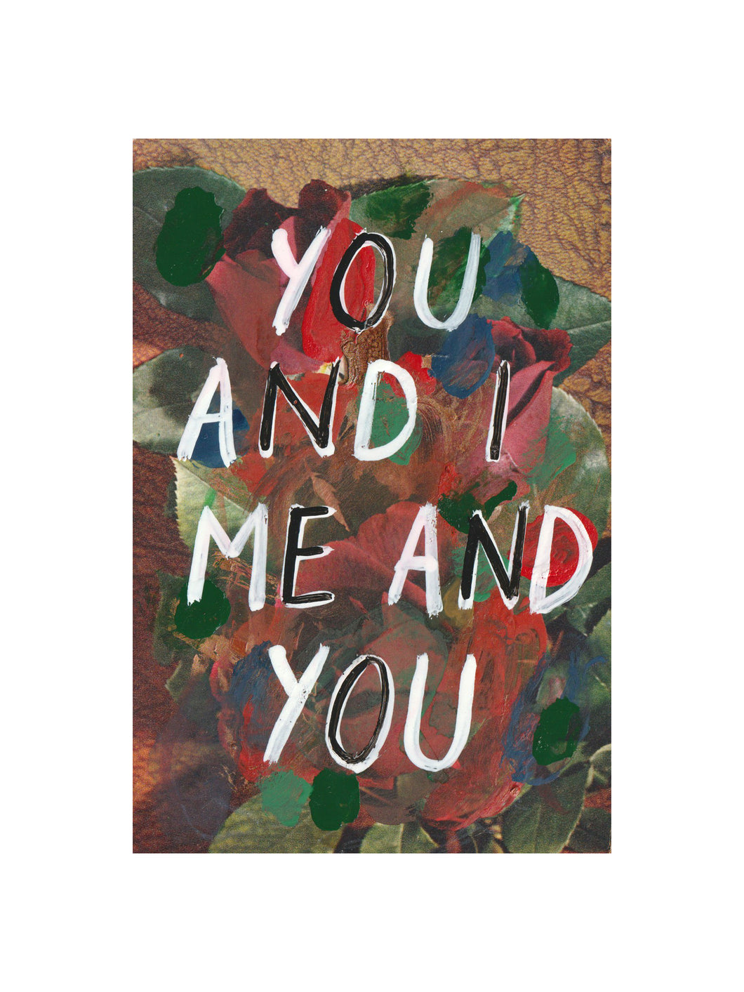 Adam Bridgland - You and I, Me and You Roses - Original Postcard