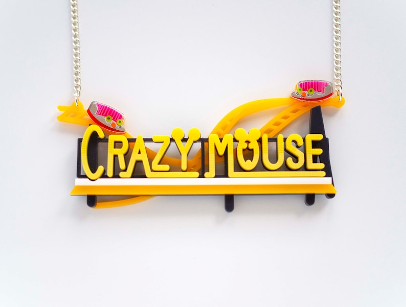 Crazy Mouse necklace by Designosaur