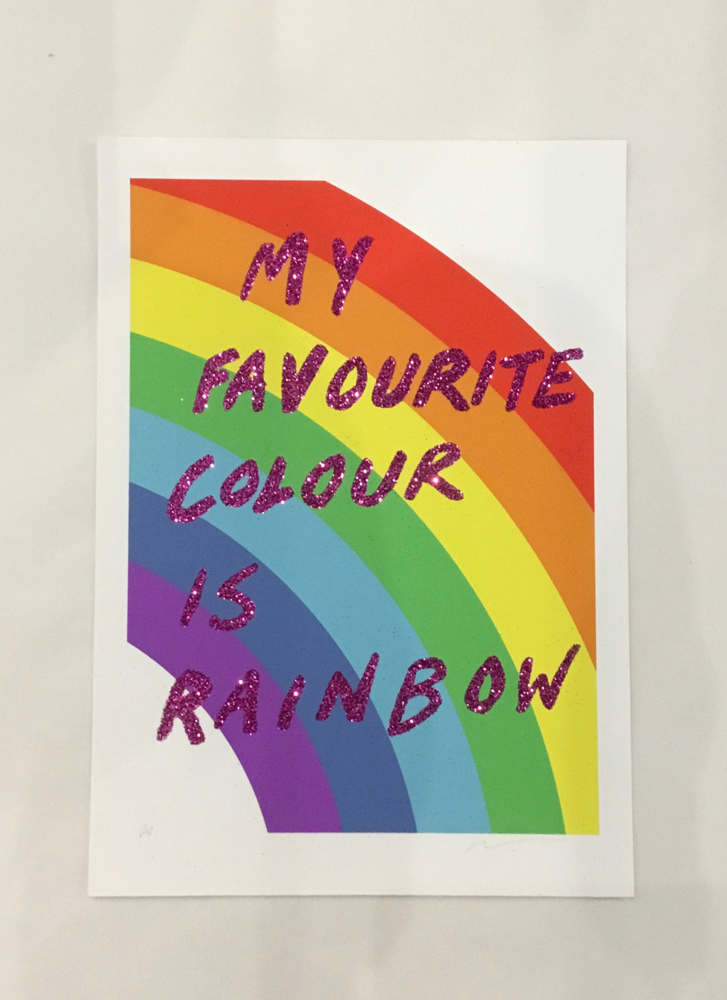 My favourite colour is rainbow - Purple glitter- Adam Bridgland
