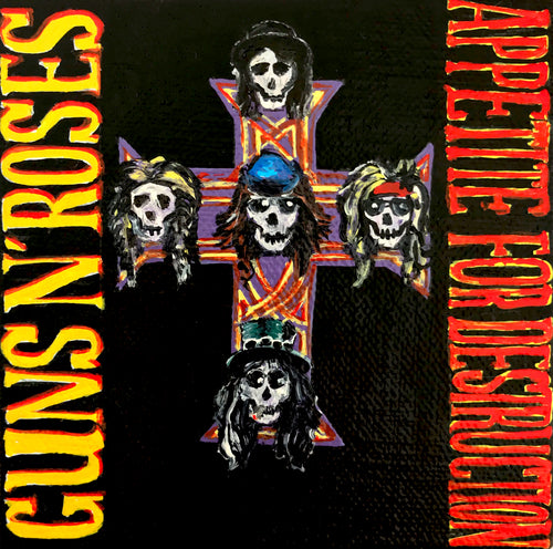 Tinsel Edwards-Guns n Roses - Appetite for Destruction-10x10cm original