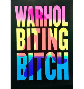 Warhol Biting Bitch Print - black Shuby UNFRAMED