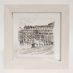 Keira Rathbone - Original Typic 8x8cm - Palace Pier Sunset Walk - original framed
