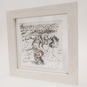 Keira Rathbone - Original Typic 8x8cm - Rosa Rockpool (Undercliff Walk) - original framed