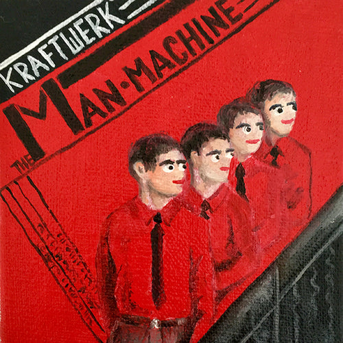 Tinsel Edwards-Kraftwerk-Man Machine-10x10cm painting