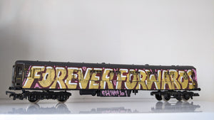 Surrender to change/Forever Forwards - Graffitied Train Carriage By Chum101