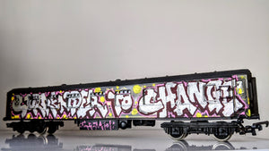 Surrender to change/Forever Forwards - Graffitied Train Carriage By Chum101