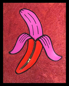 Shuby - Zip Banana Red/ Pink Framed