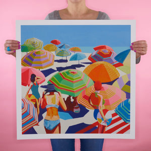 Ruth Mulvie - Parasols - Giclee Print UNFRAMED