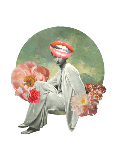 Liz Pounsett - Soft Light - collage print unframed 9/25