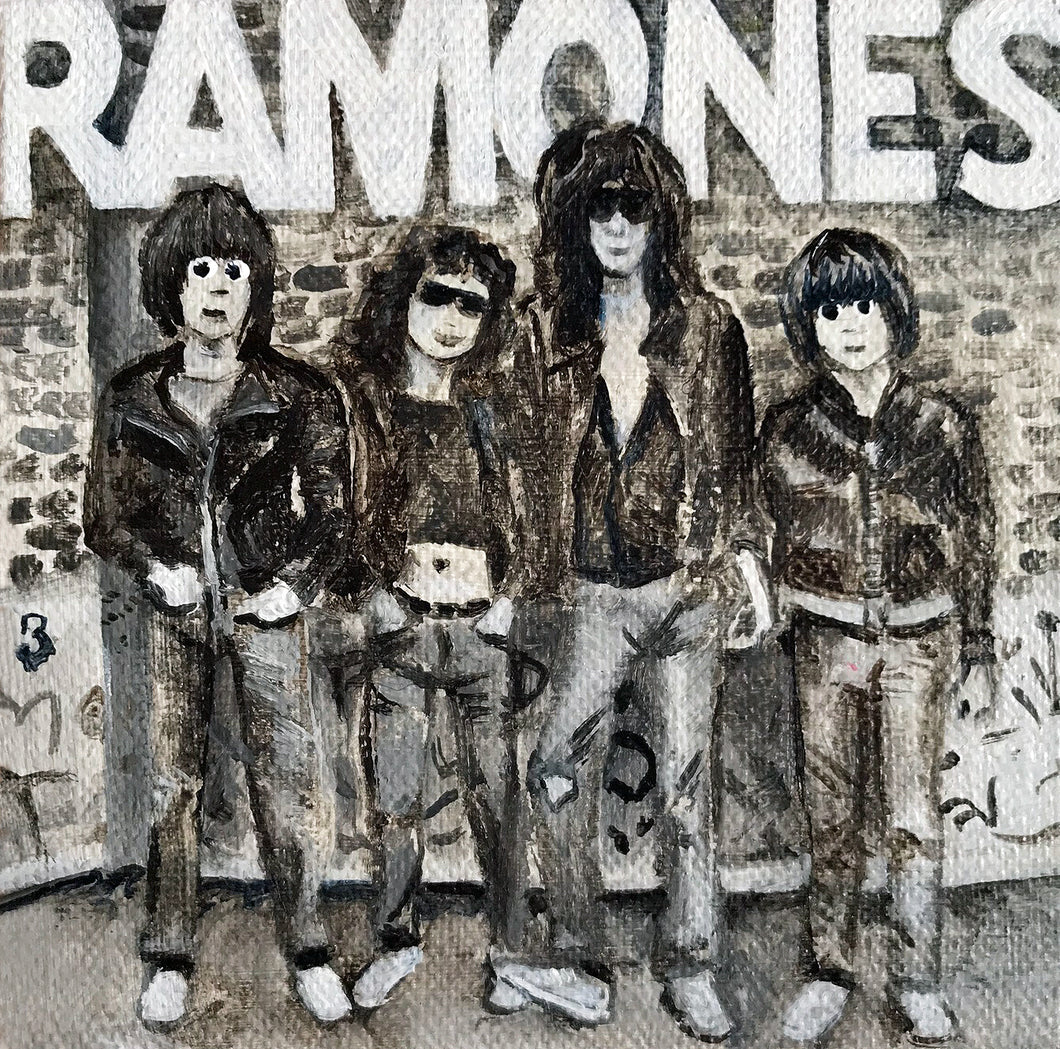 Tinsel Edwards- Ramones -10x10cm original painting