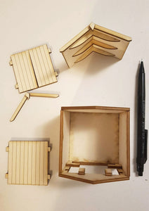 The Postman- Build a TINY beach hut 1:32 model kit