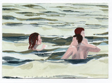 Load image into Gallery viewer, Victoria Homewood - Original Postcard: Untitled : Swimming 2020