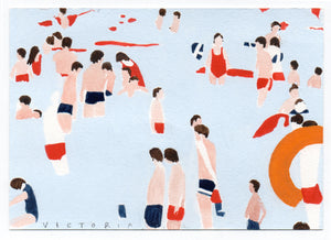 Victoria Homewood - Original Postcard: Untitled : Bathers 2020