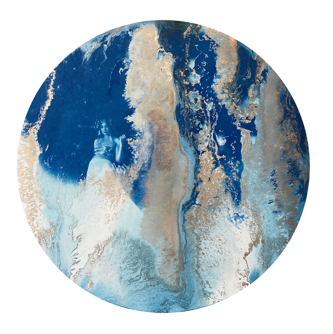 Rosie Emerson x Beth Nicholas - Poseidon - Circular Cyanotype