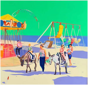 Ruth Mulvie - Donkeys and Swingboats - Original Painting