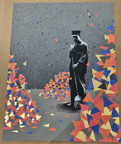 Lee Eelus - When the Music’s Over - Print - Gold Leaf Edition unframed