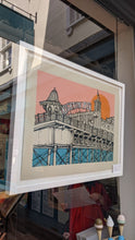 Load image into Gallery viewer, Jo Peel - Brighton Rocks Five Colour Screen Print FRAMED in White